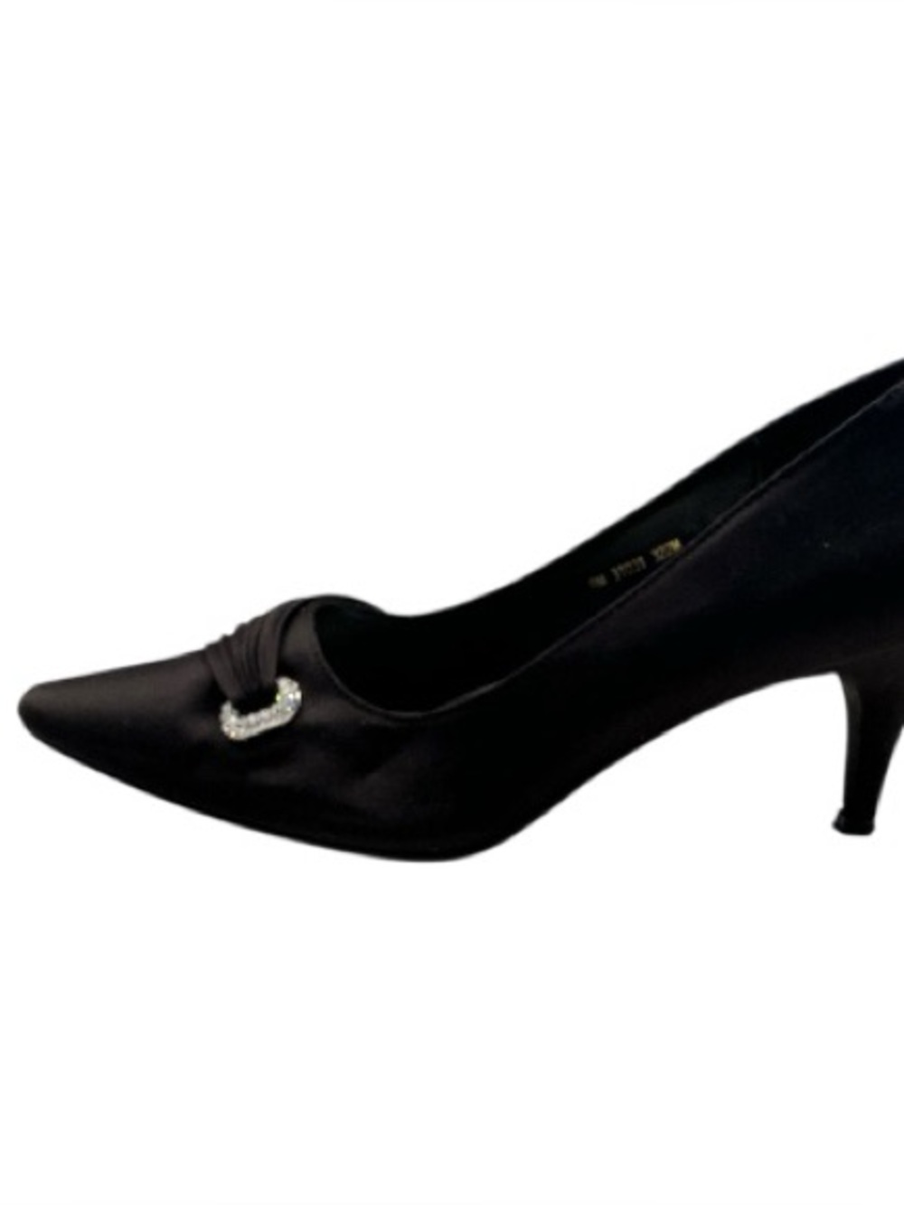 Deep Navy Satin Heels by Touch Ups